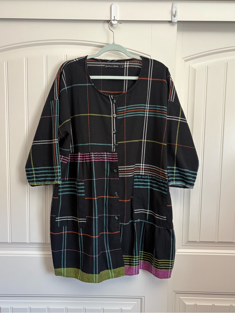 Gudrun Sjoden fields cotton blouse tunic size large